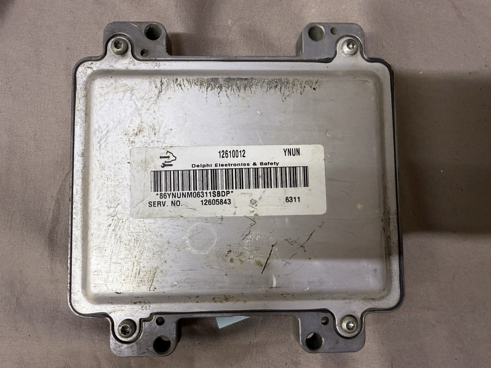 2007 CHEVY HHR 2.4L ENGINE AT, ECM ELECTRONIC CONTROL MODULE 12610012 12605843