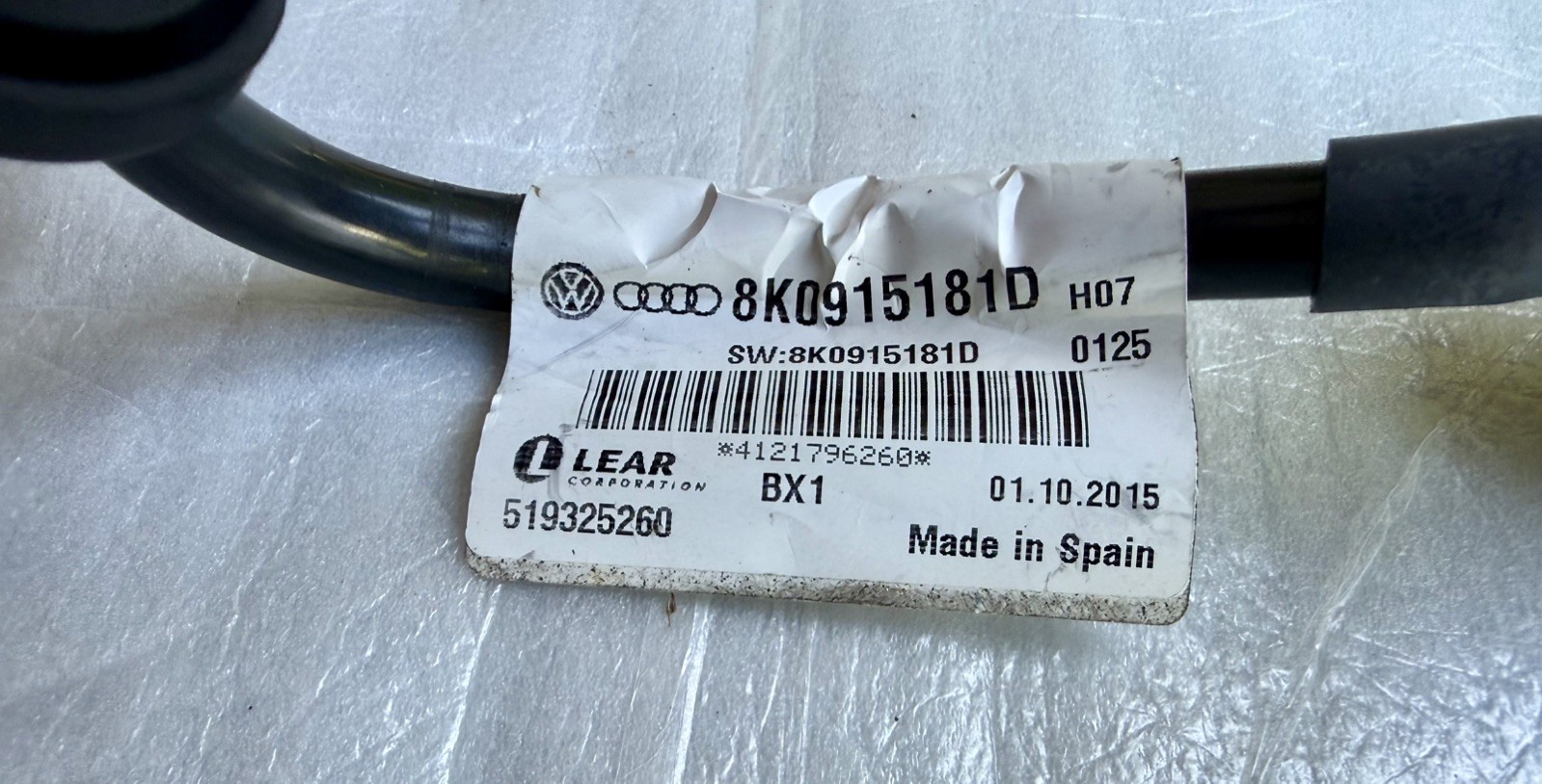 OEM Battery Negative Monitoring Module Cable Clamp Audi Q7 2009-2015 8K0915181D