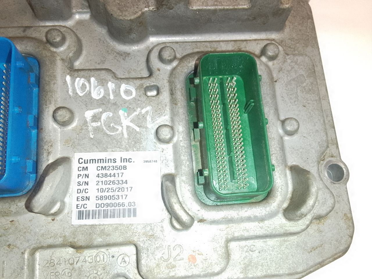 12821927 Engine Control Module ECM from 2018 RAM 2500 6.7L 12821927