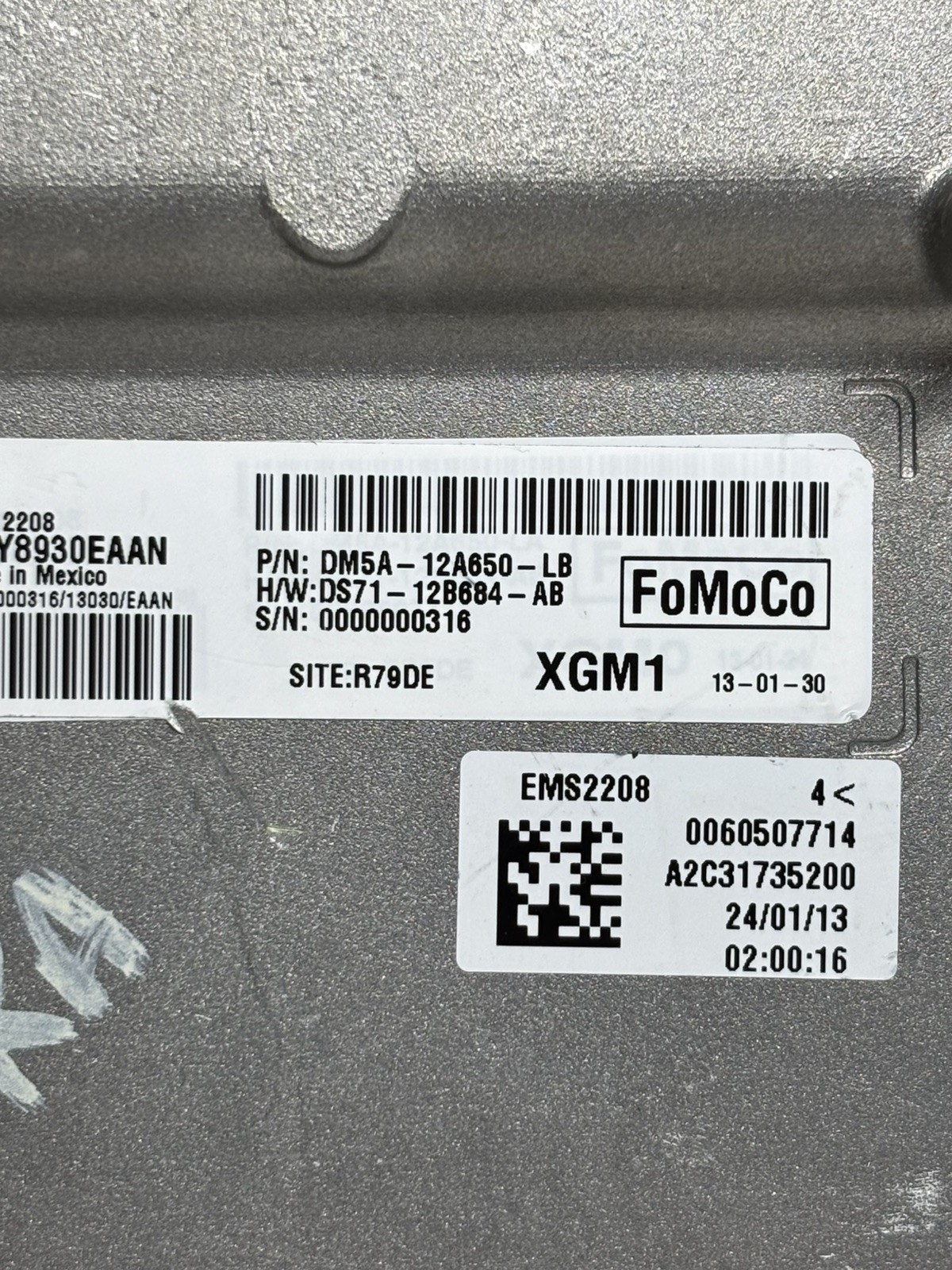 2013 Ford CMAX DM5A-12A650-LB, DS71-12B684-AB Engine Control Module, OEM