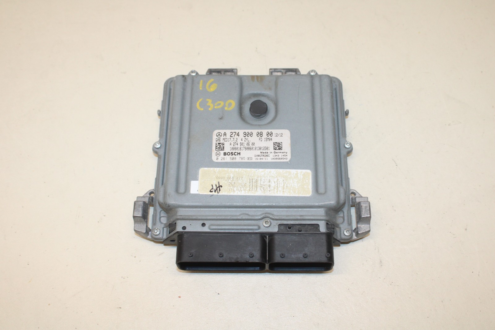 15-16 MERCEDES C300 SEDAN ECU ECM ENGINE COMPUTER CONTROL MODULE 274 900 08 00