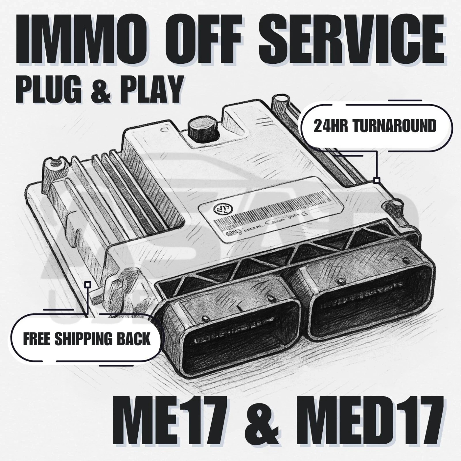 IMMOBILIZER DELETE IMMO OFF SERVICE FOR VW VOLKSWAGEN AUDI ME17 MED17 EDC17