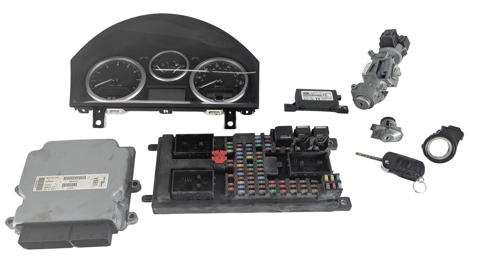 05-09 LR3 ROVER SPORT 4.4L 448PN ECM ECU CLUSTER FUSE KEY IMMOBILIZER SET