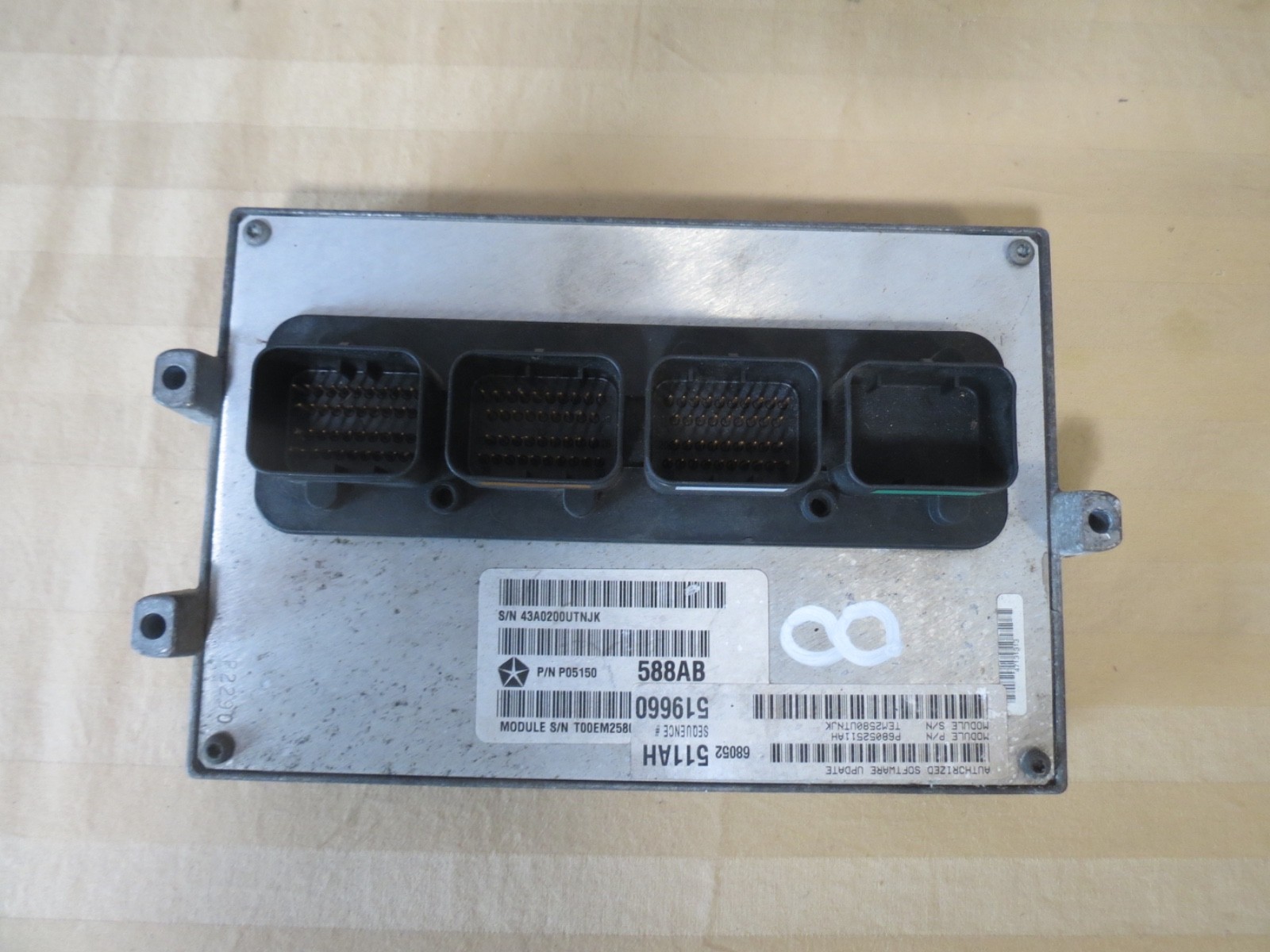 11 2011 Jeep Grand Cherokee 3.6L Engine Control Module ECM ECU 68052511AH