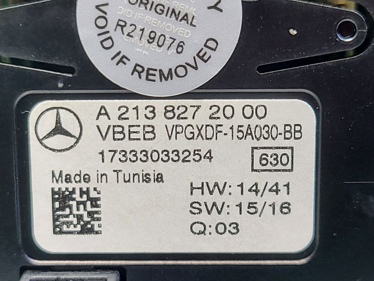 Mercedes C-Class A205 Centre Dash Clock A2138272000