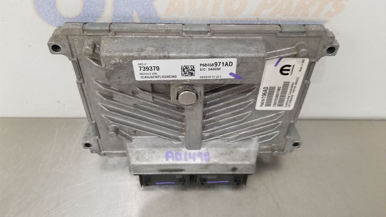 20 JEEP WRANGLER JL JLU ECM ENGINE CONTROL MODULE 2.0 LEFT HAND DRIVE 68292196AD
