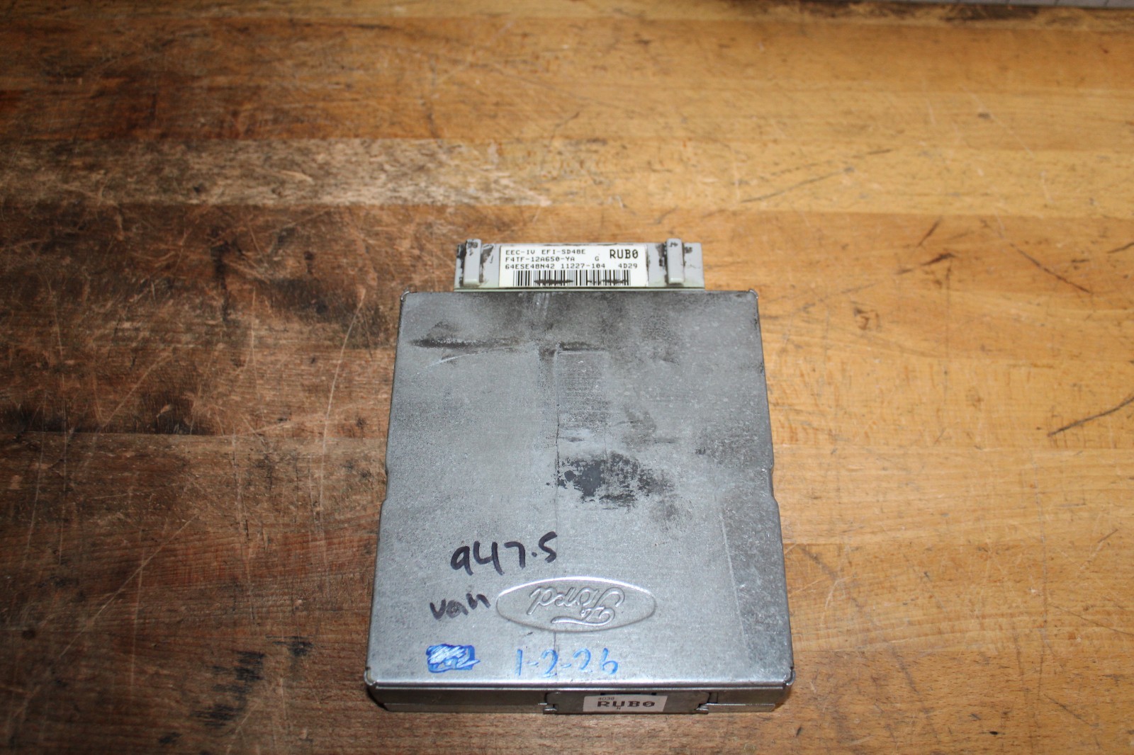 1994 94 FORD VAN 7.5 ENGINE COMPUTER ECU ECM PCM MODULE F4TF-12A650-YA RUB0