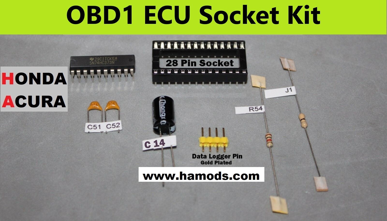 Honda Acura OBD1 Socket Kit P28, P30, P61, P91, P72, P08, P06, P05, PR4 JDM USDM