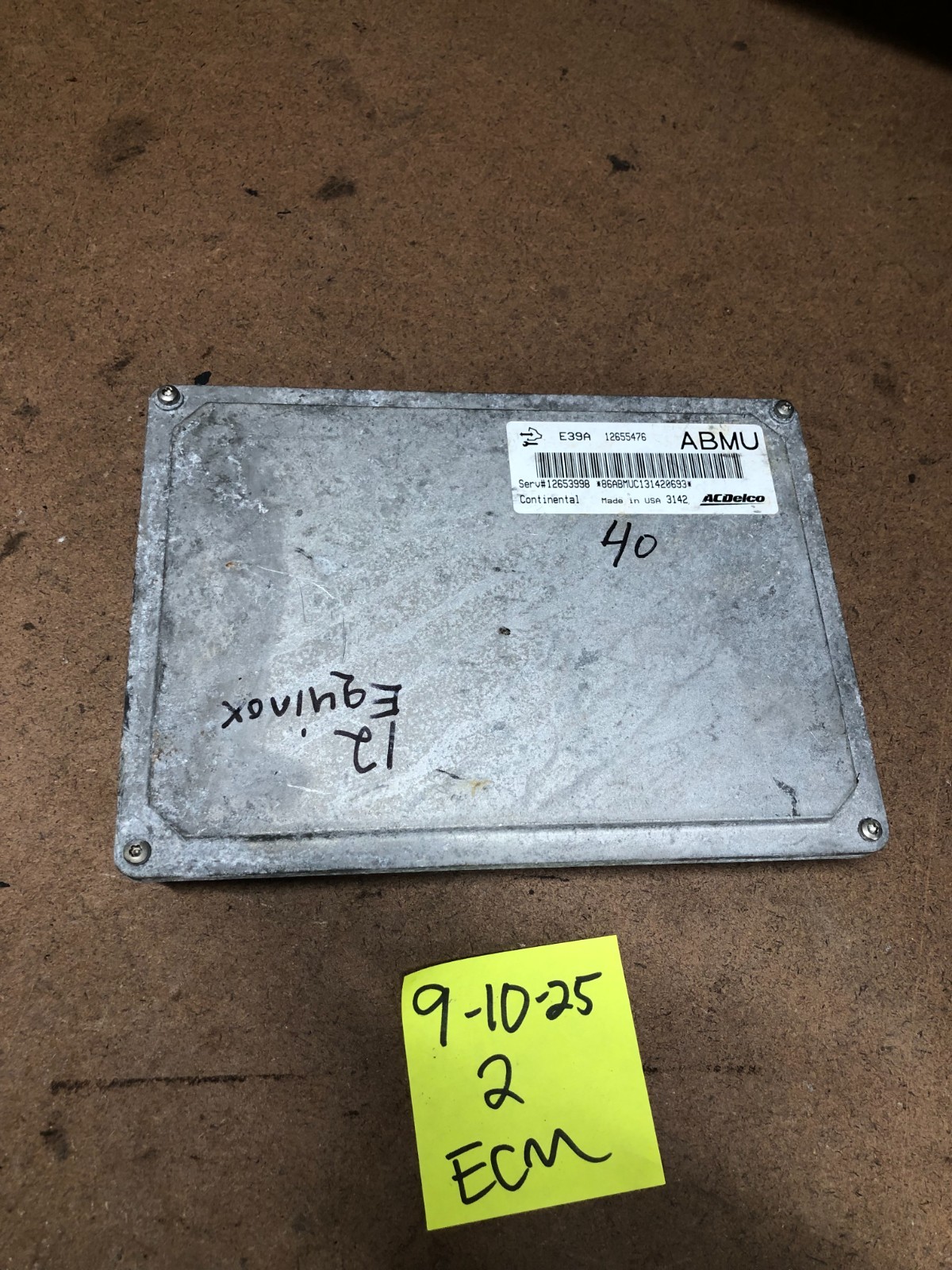 Damage 13-16 Chevrolet Equinox Engine Computer Control Module Ecu 12655476 Oem