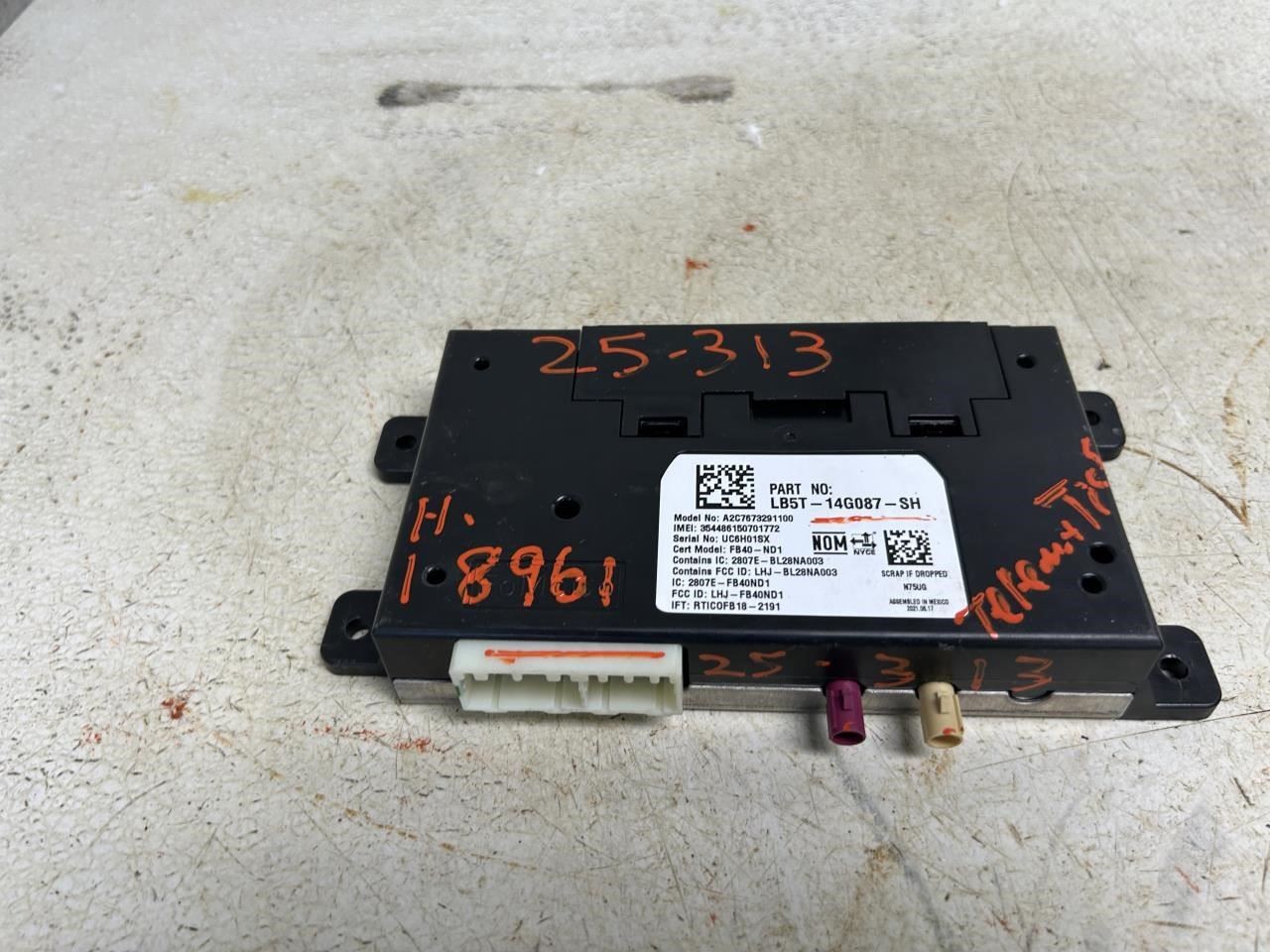 2021 FORD TRANSIT25 Telematics Communication Control Module OEM ID LB5T14G0875H