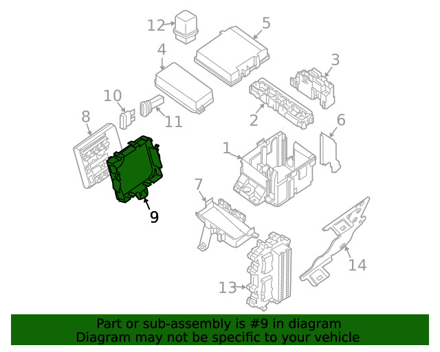 Genuine Nissan Body Control Module 284B2-9BU2A