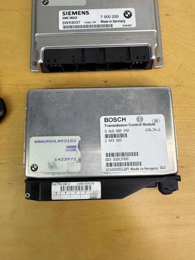 96-02 BMW E36 Z3 Engine Computer TCM Transmission Control Module Set W/Key OEM