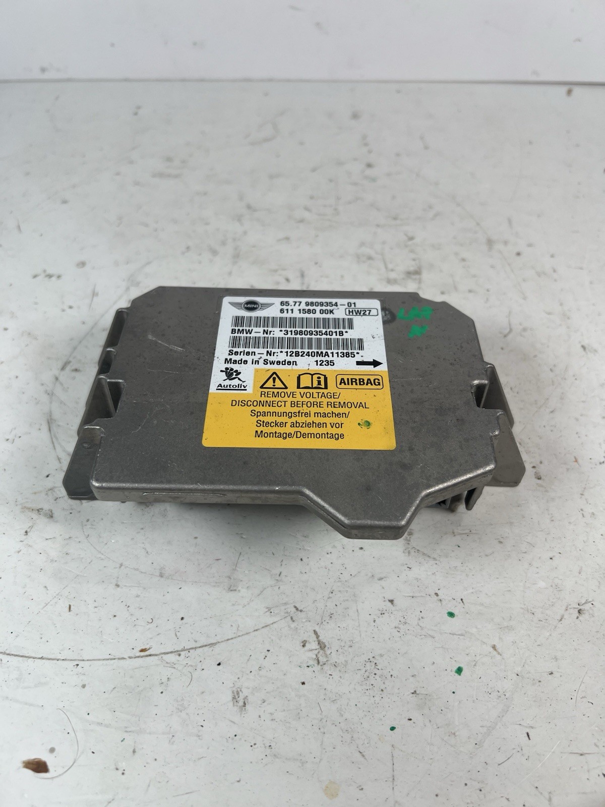 13-15 Mini Countryman Paceman SRS Air Control Module 65779809354-01