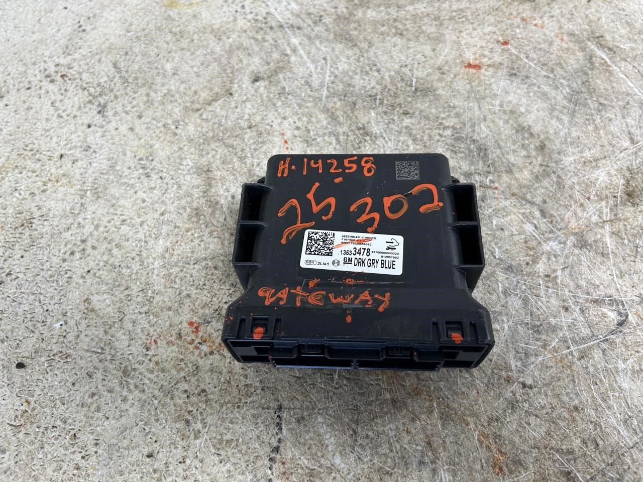 2022 CHEVROLET SILVRDO25 Network Gateway Control Module OEM Part Number 13533478