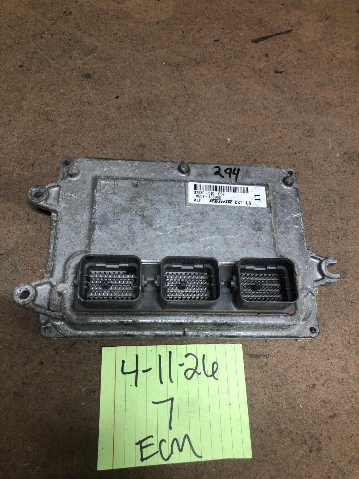 2017 17 Acura MDX 3.5L Engine Control Module Computer ECM ECU OEM 37820-5J6-C62