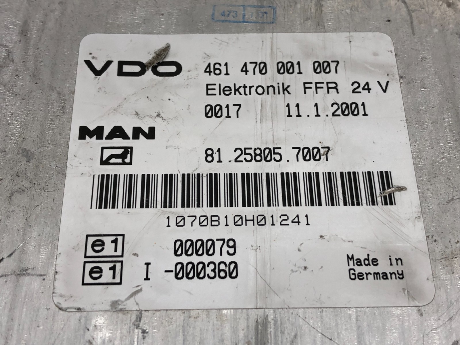 MAN TGA Truck Elektronik FFR 24 V Control Module Unit 461470001007 81258057007