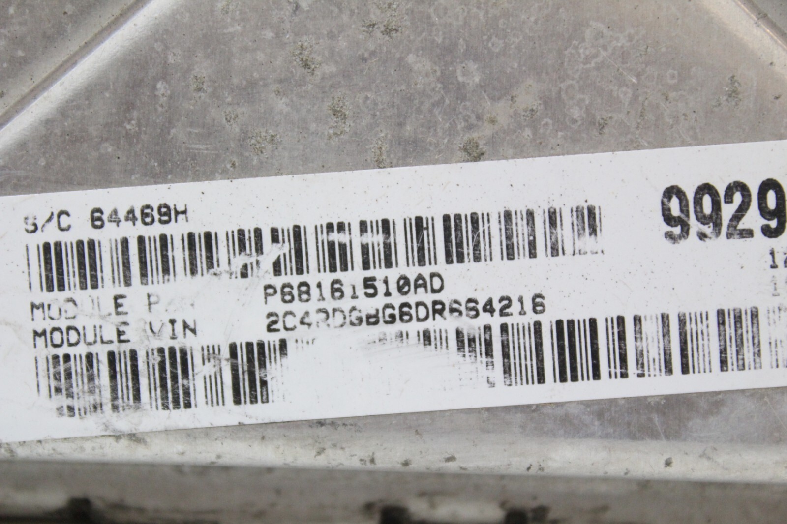 Engine ECM Electronic Control Module 3.6L Fits 13 CARAVAN P68161510AD 68161510AD