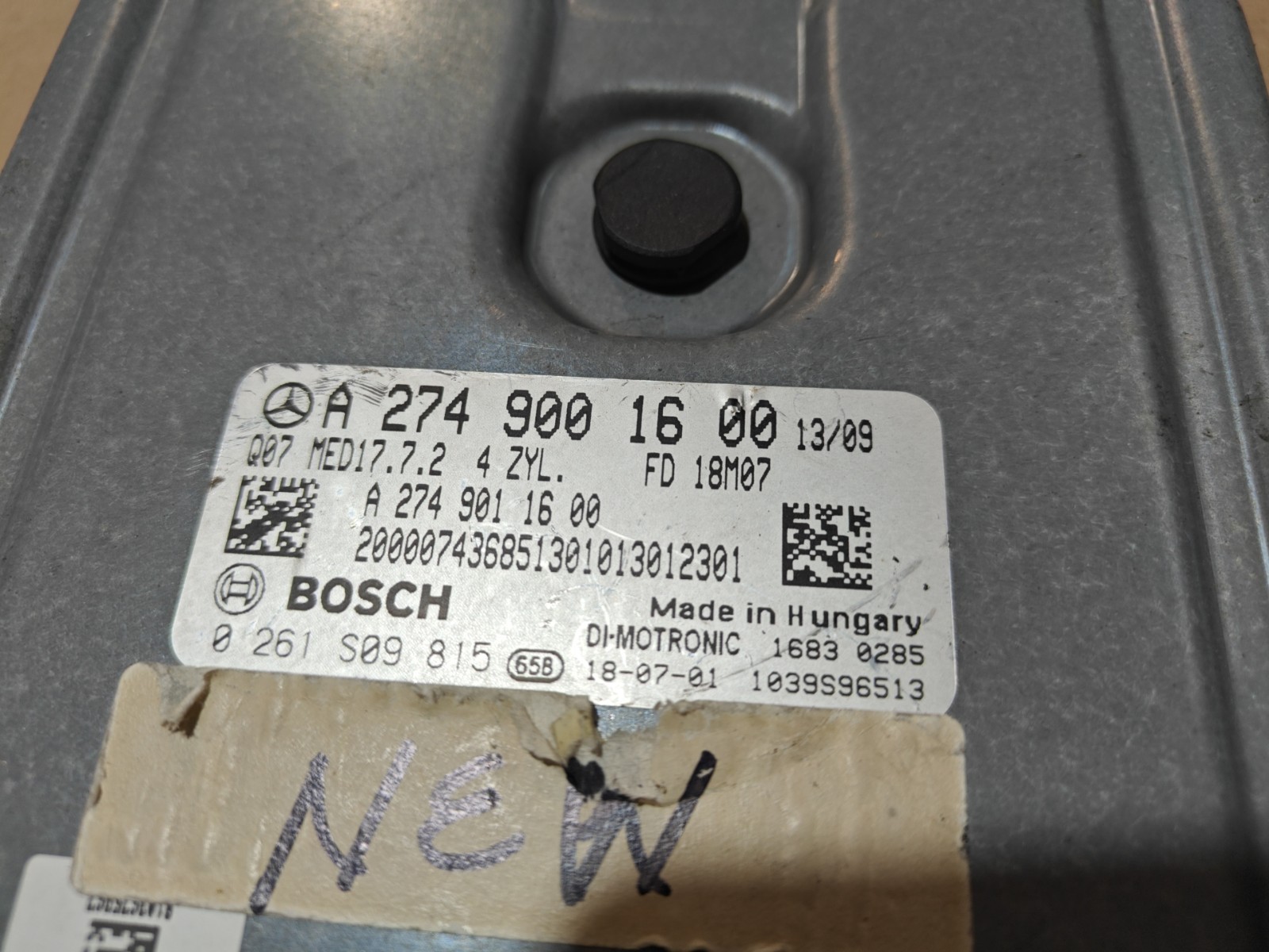 2015-2018 MERCEDES C300 W205 2.0L ENGINE ECU CONTROL MODULE UNIT OEM A2749001600