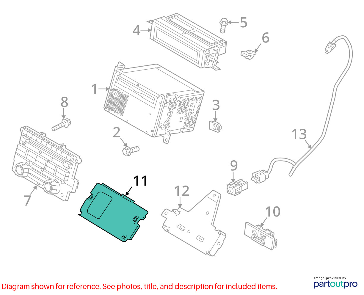 13 2013 FORD F150 SXT SYNC CONTROL MODULE DL3T14B428AD