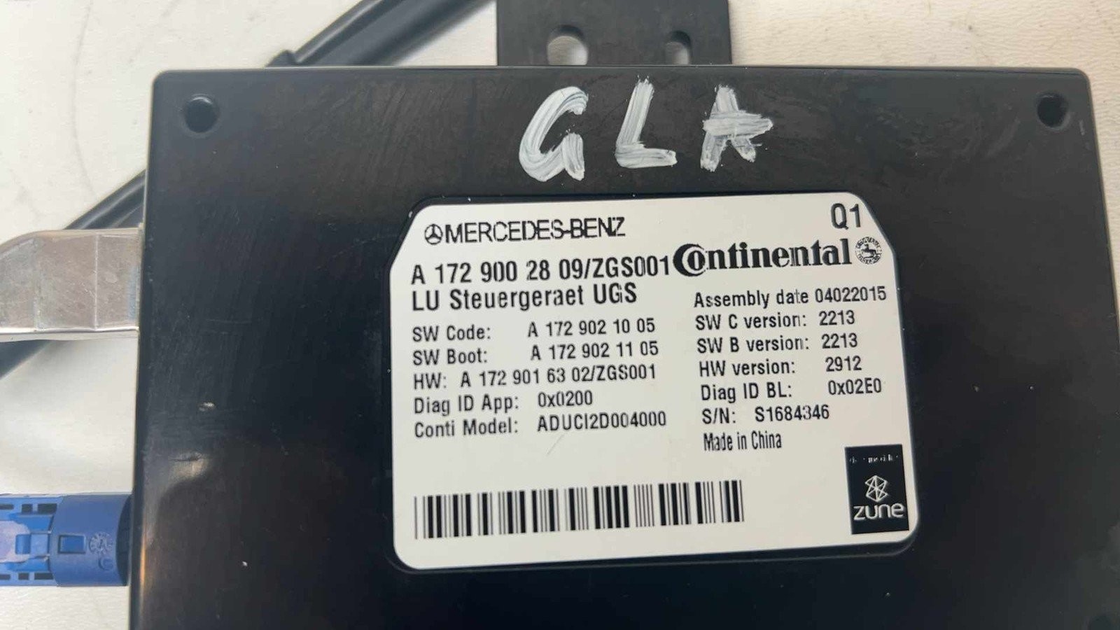 2015-2020 Mercedes GLA250 USB Media Interface Module A1729002809