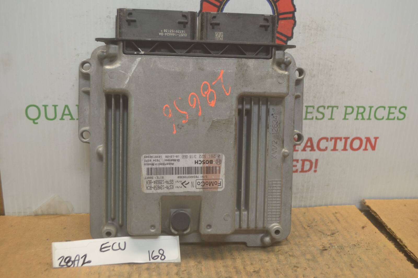 2017-19 Ford Fusion Engine Control Unit ECU KS7A12A650BCA Module 168-28A2