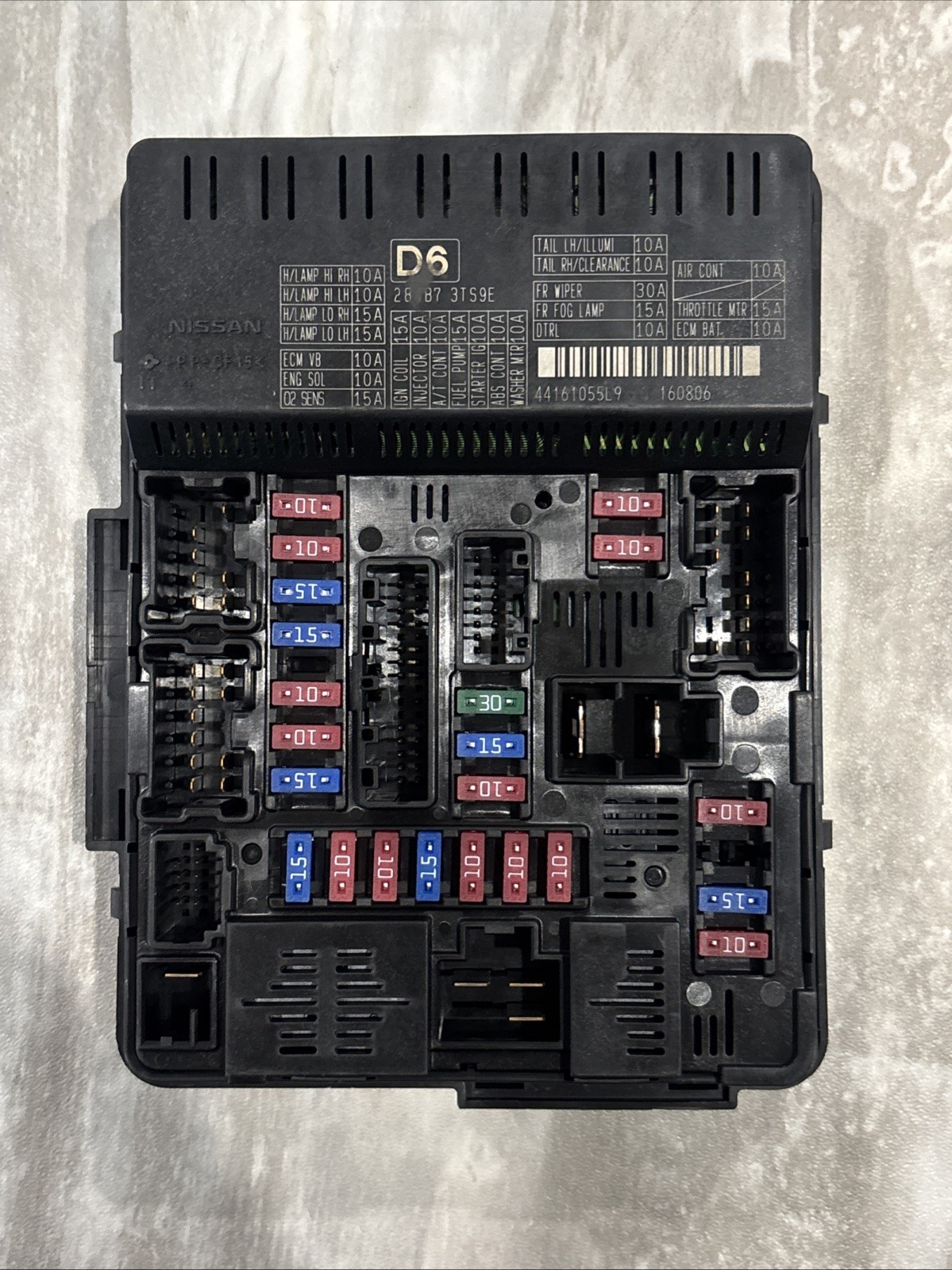 16-20 Nissan Altima Fuse Box Engine VIN A 4th Digit OEM 284B73TS9E D6