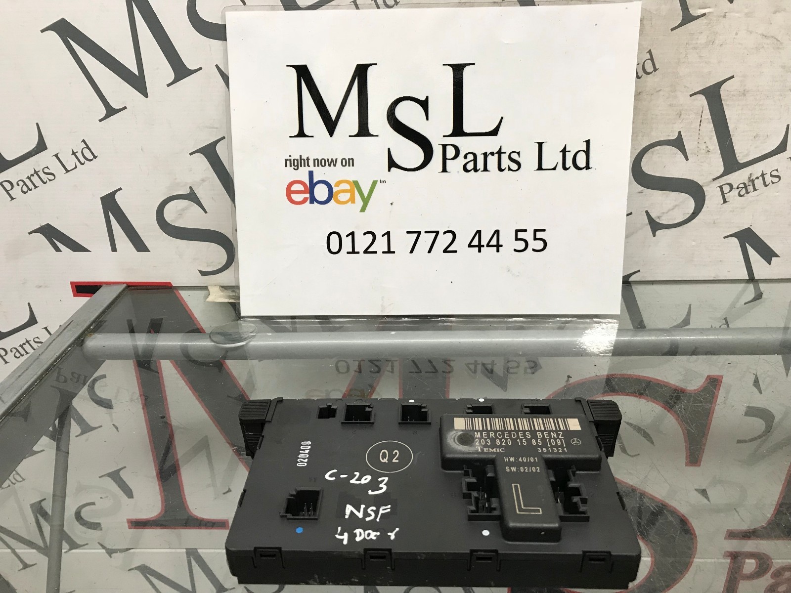 MERCEDES BENZ W203 C CLASS NSF PASSENGER DOOR MODULE 2038201585