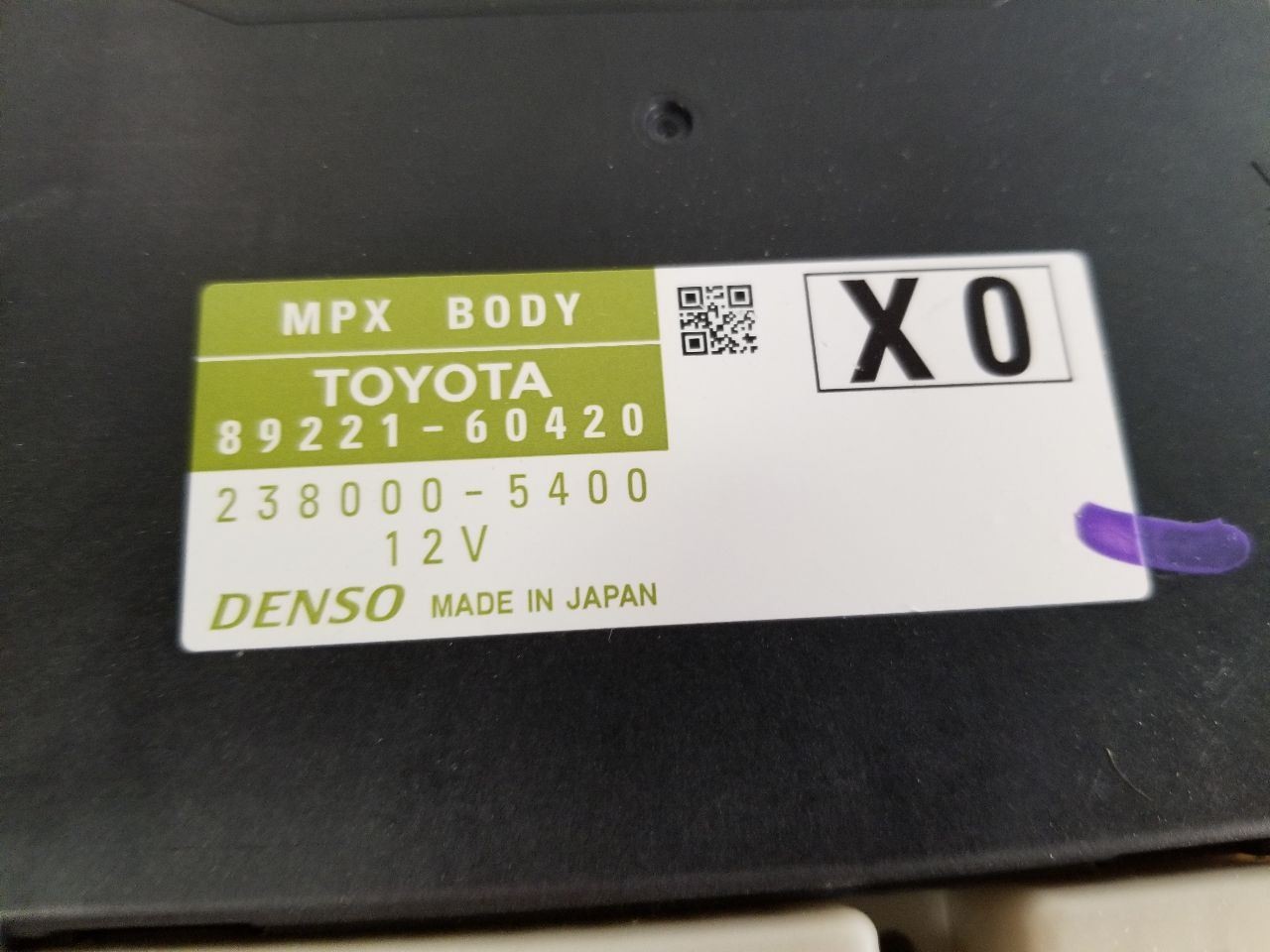 16 2016 LEXUS GX460 MULTIPLEX NETWORK CONTROL MODULE 8922160420