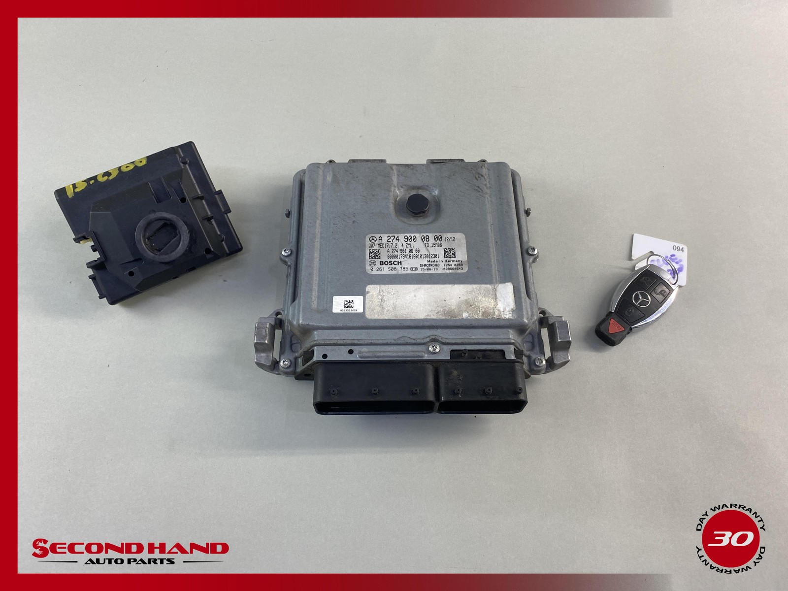 15-20 Mercedes C300 ECU ECM W/ KEY IGNITION PUSH BUTTON SET