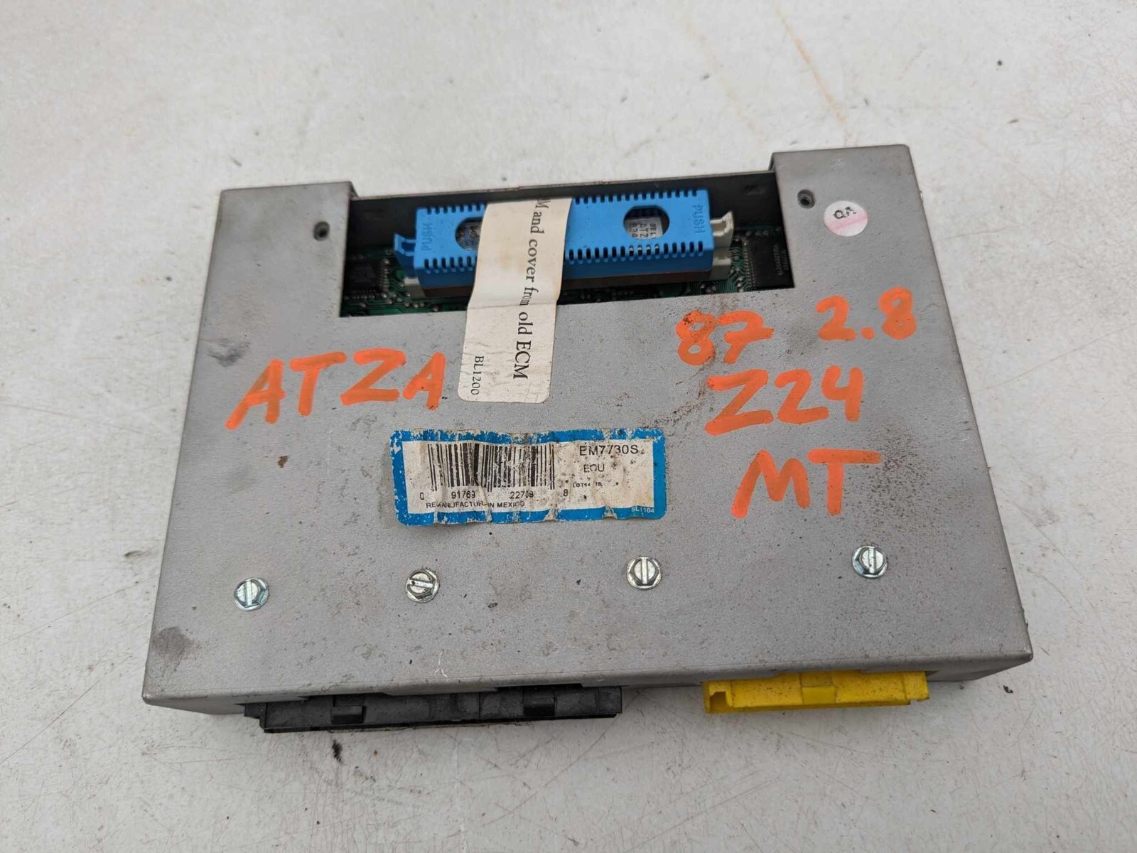 ATZA 1987 Cavalier Z24 2.8 MT ECU Engine Computer ECM Control Unit Memcal chip