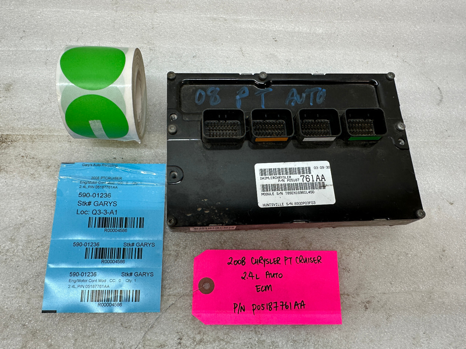 08 CHRYSLER PT CRUISER 2.4 ENGINE COMPUTER ECM ECU PCM P05187761AA 07-10