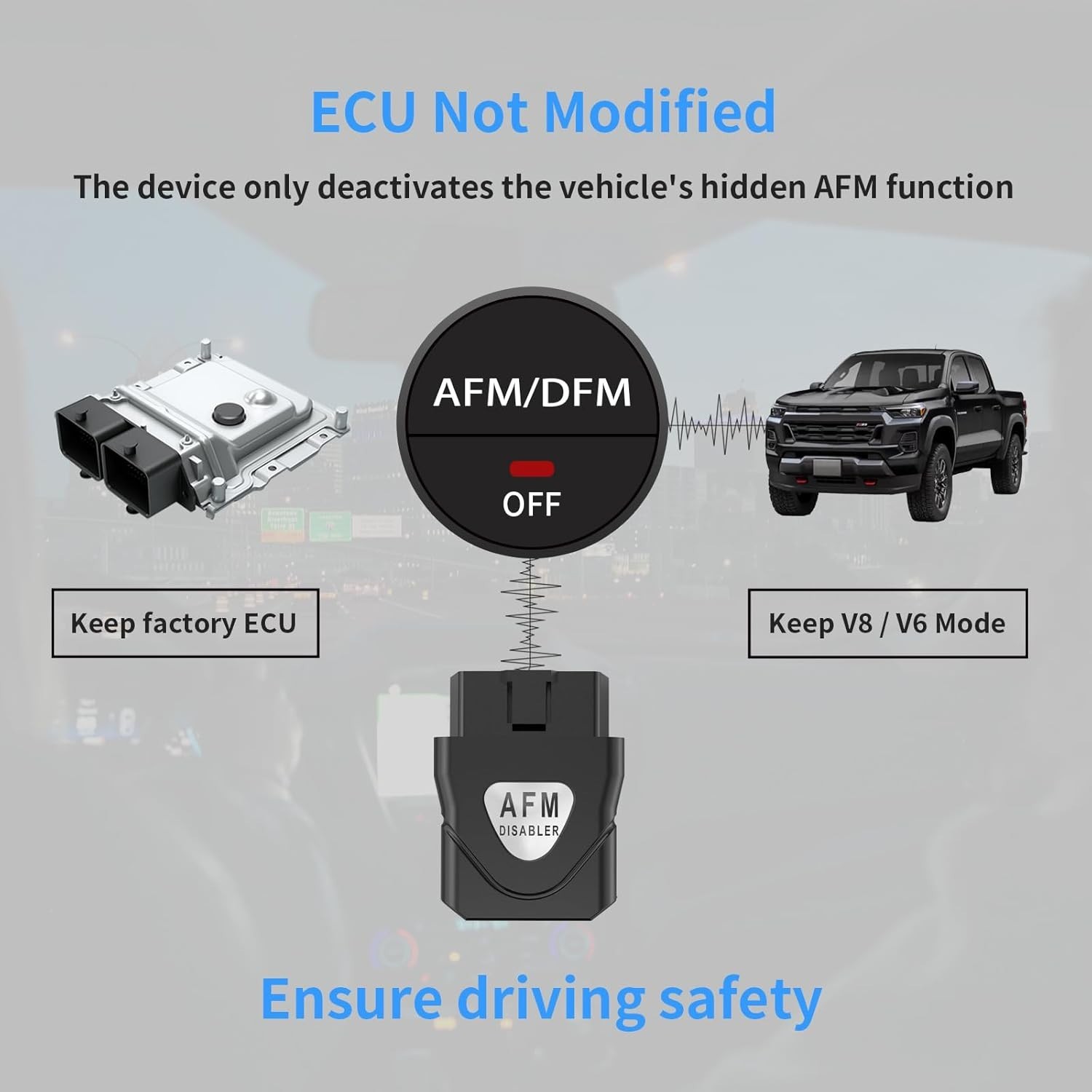 Fuel Management Disabler AG001 Compatible with Chevy Silverado Tahoe Sierra