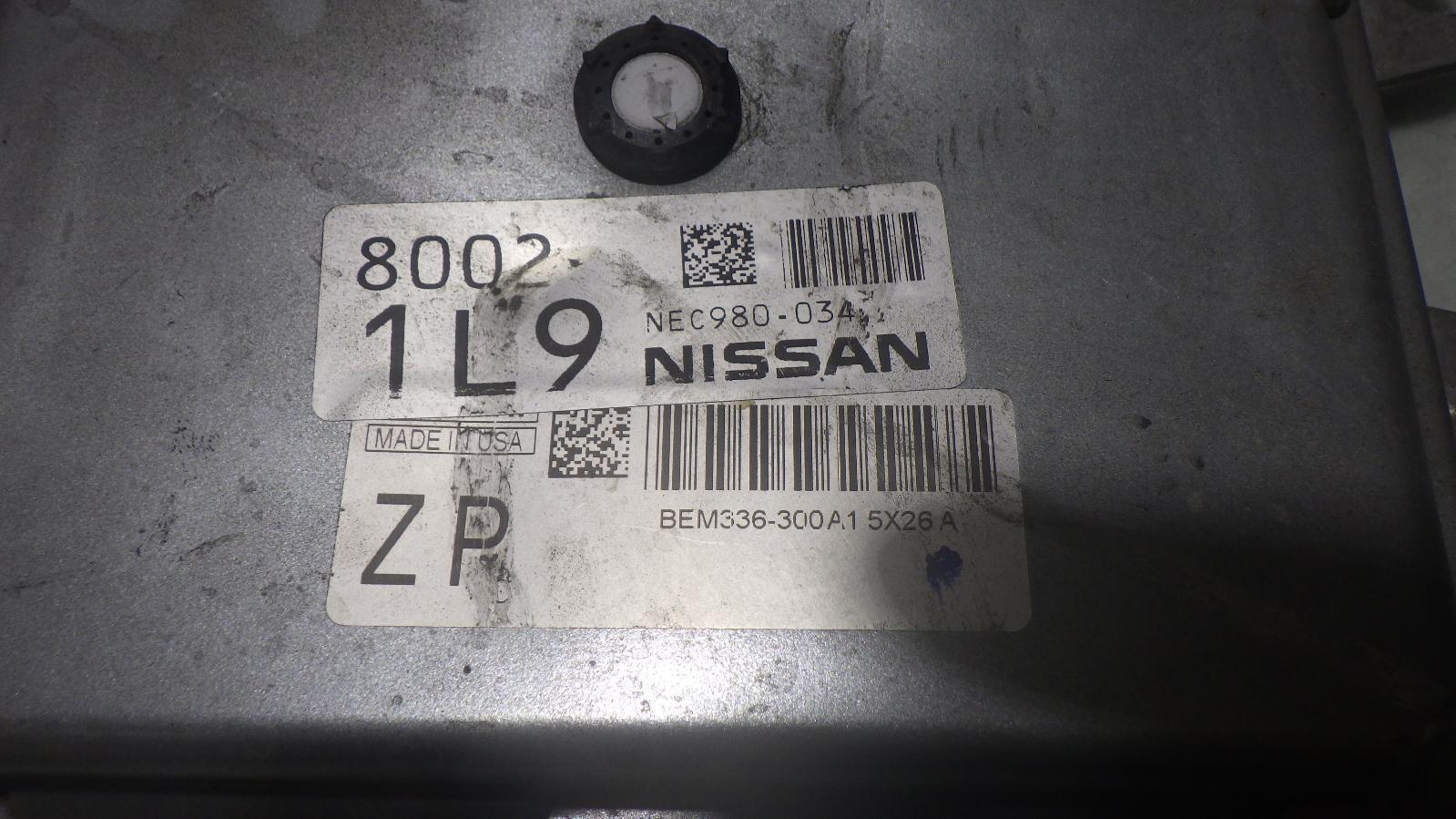 16 NISSAN VERSA Engine Control Module BEM336300A1