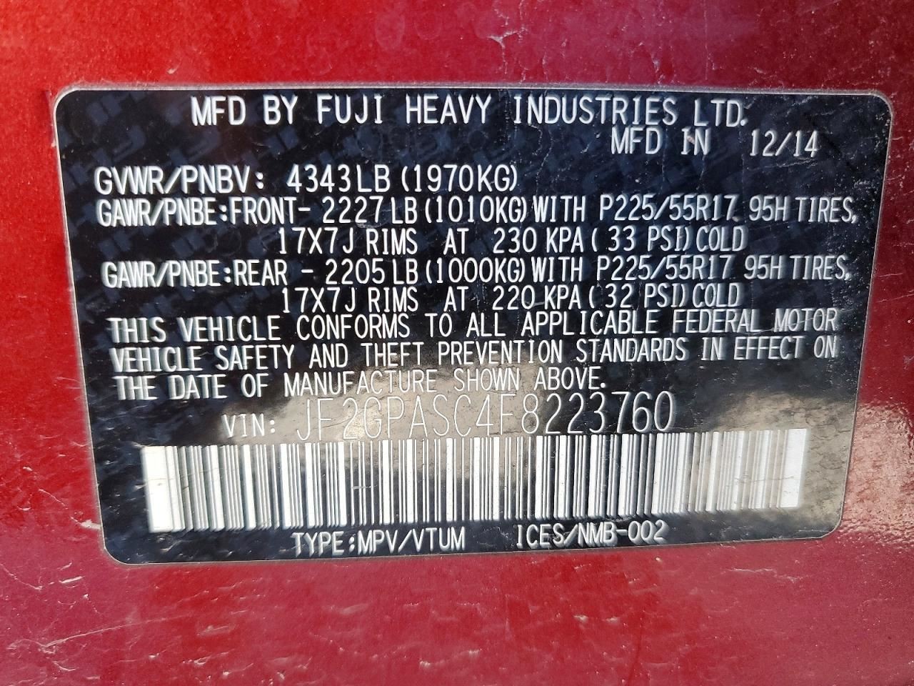 Engine ECM Electronic Control Module Automatic Fits 15-16 XV CROSSTREK 5028604