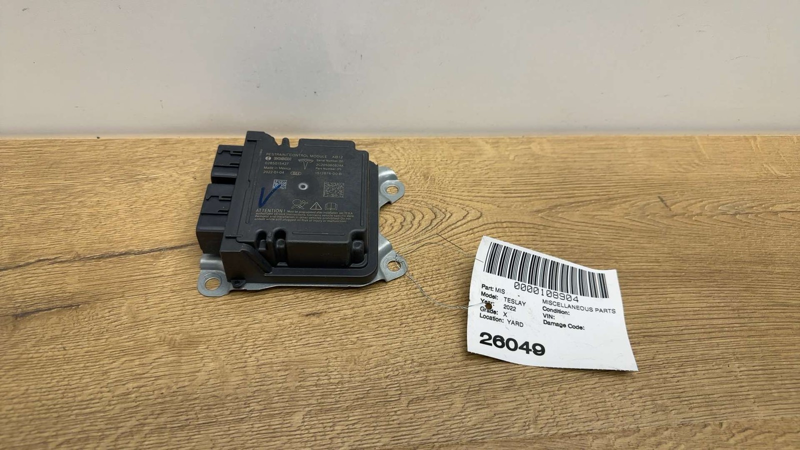 ⭕ 20-24 Model Y Universal Restraint Diagnostic Control Module SRS 1512876-00-B