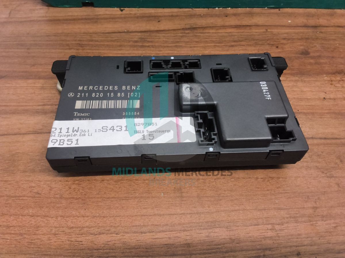 MERCEDES-BENZ E Class W211 Door Control ECU Module Front Left A2118201585