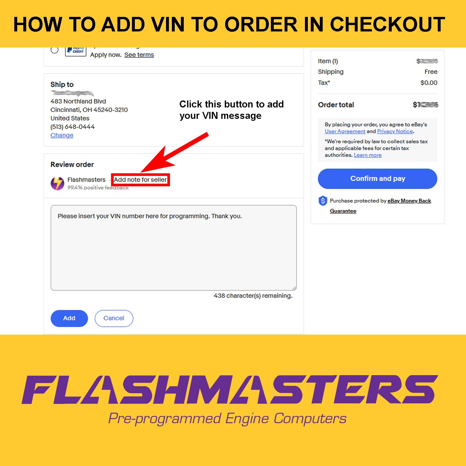 2010-2011 Camaro 3.6L Engine computer 12617230 “Programmed to your VIN” ECM PCM
