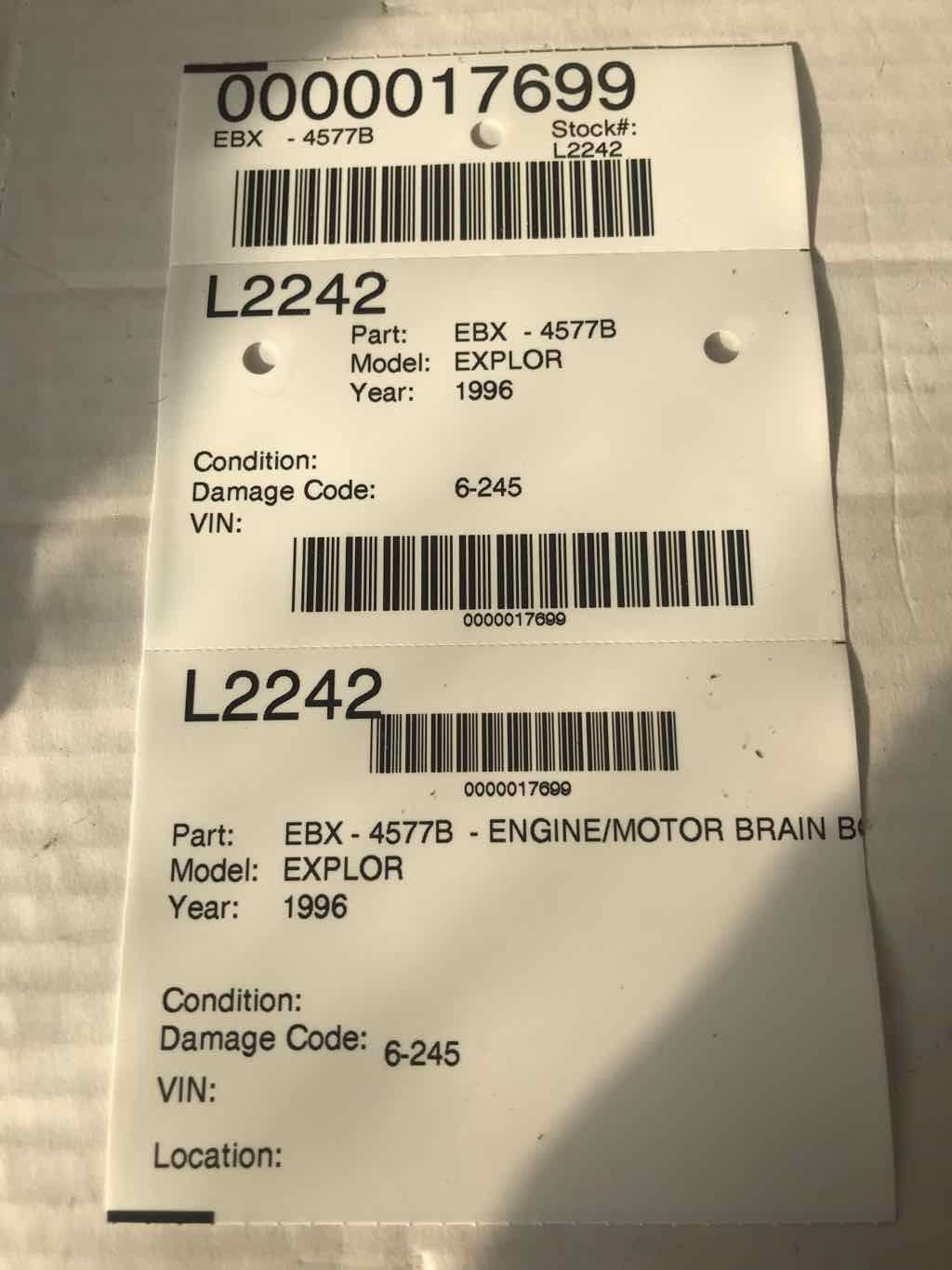 1996 Ford Explorer Engine Computer Control Module ECM ECU OEM P/N F67F-12A650-DC