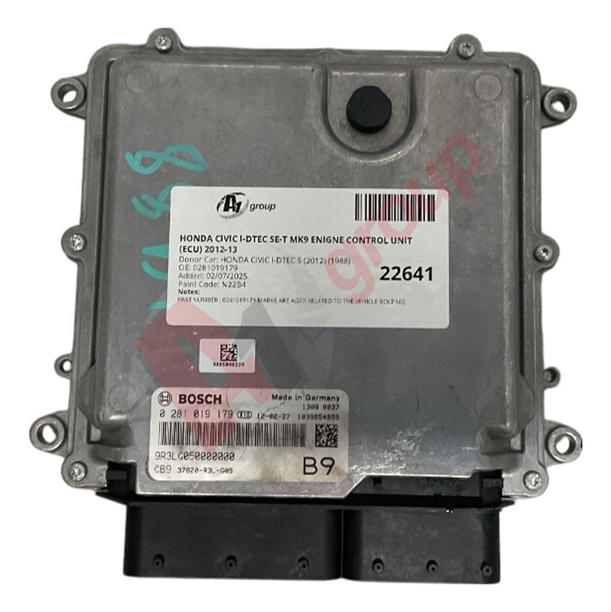 HONDA CIVIC I-DTEC SE-T MK9 ENIGNE CONTROL UNIT (ECU) 2012-13 0281019179