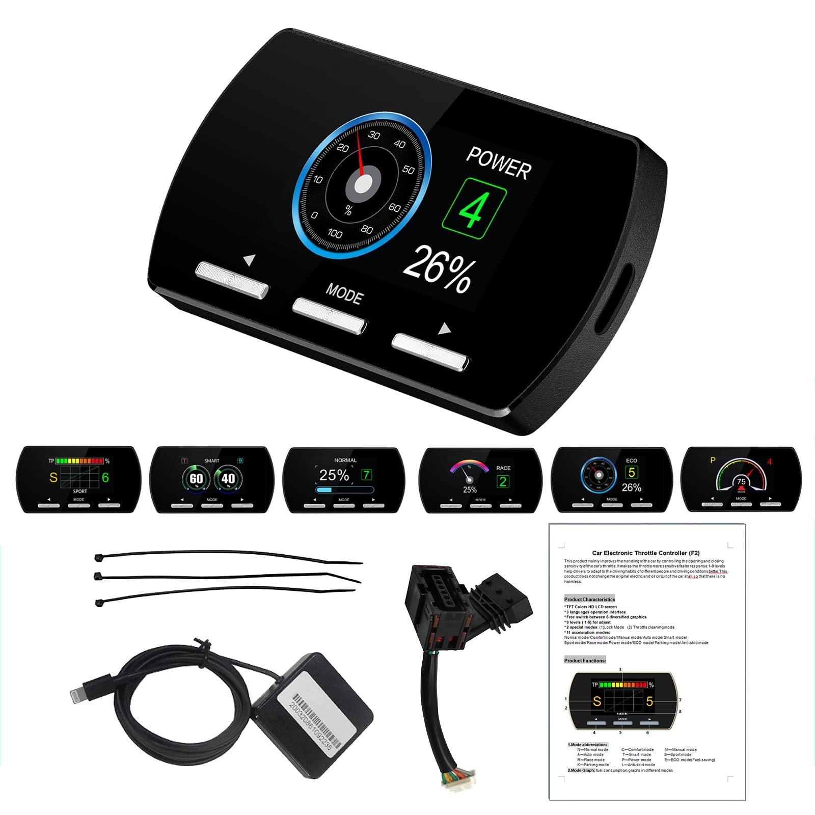 Smart Throttle Response Controller – 9 Drive Modes, Racing Accelerator for Ford