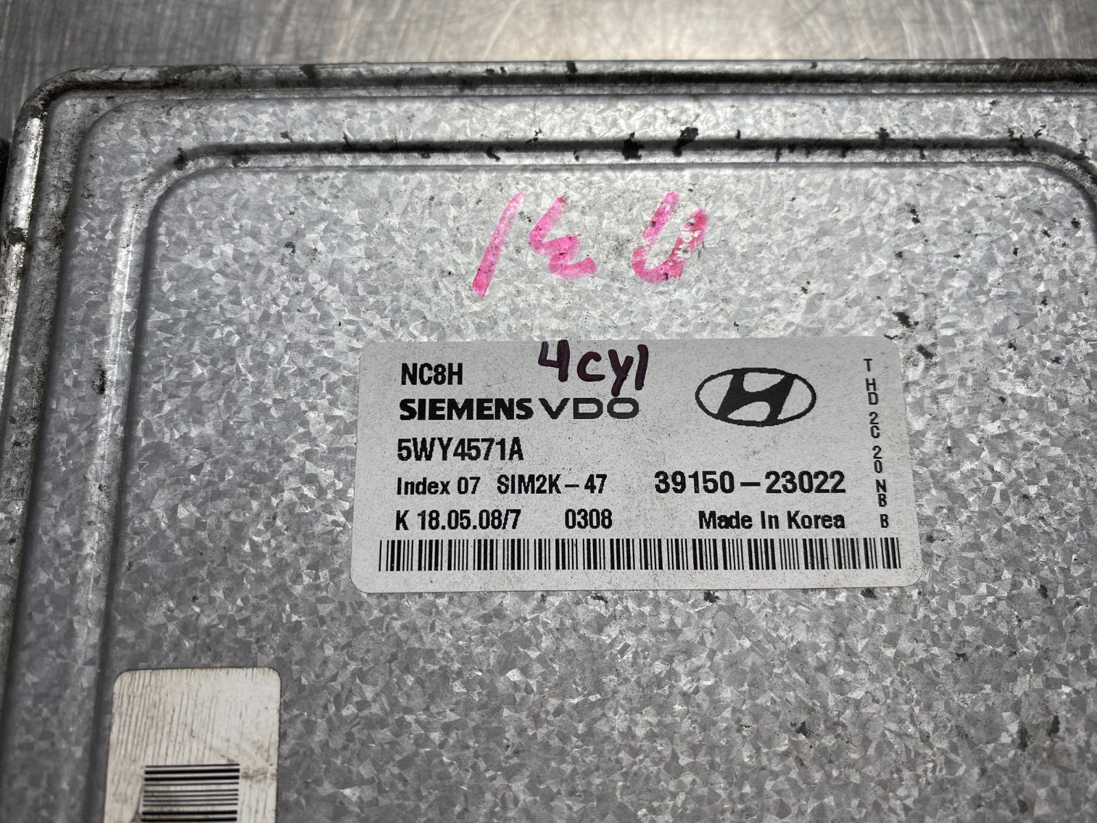 2007-2010 Hyundai Elantra ECU 39150-23022 Engine Control Module Ecm