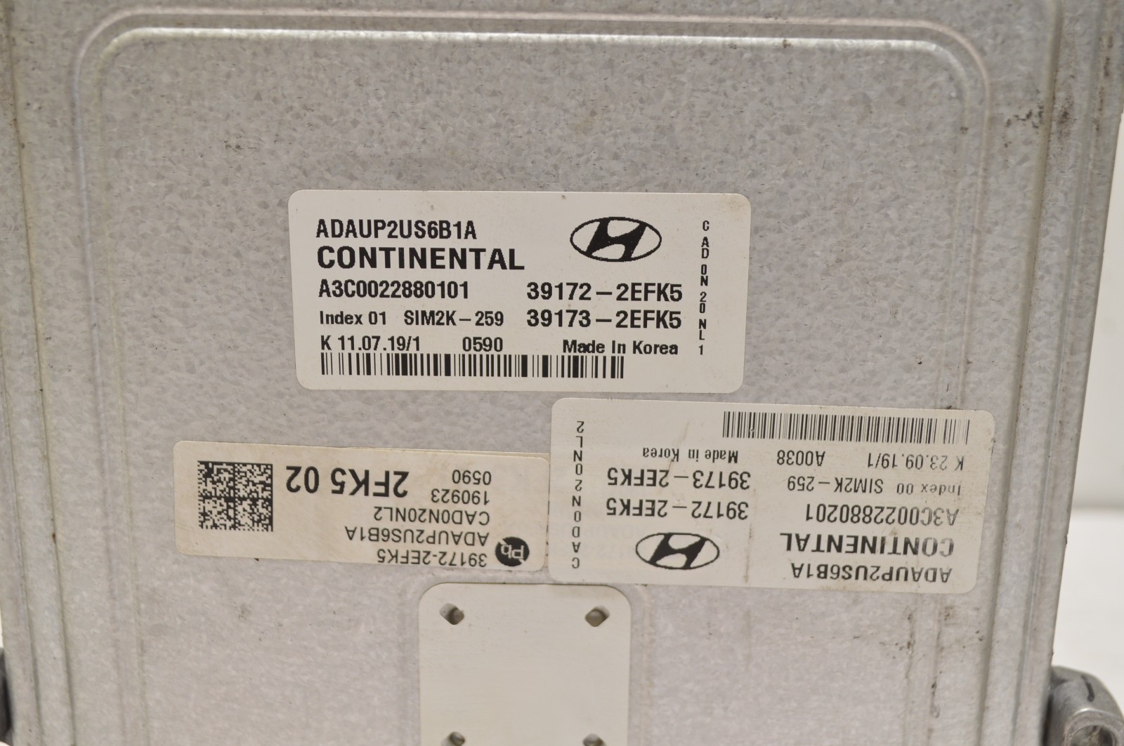2020 Hyundai Elantra 2.0L 39172-2EFK5 Engine Control Module Unit Ecm E74 050