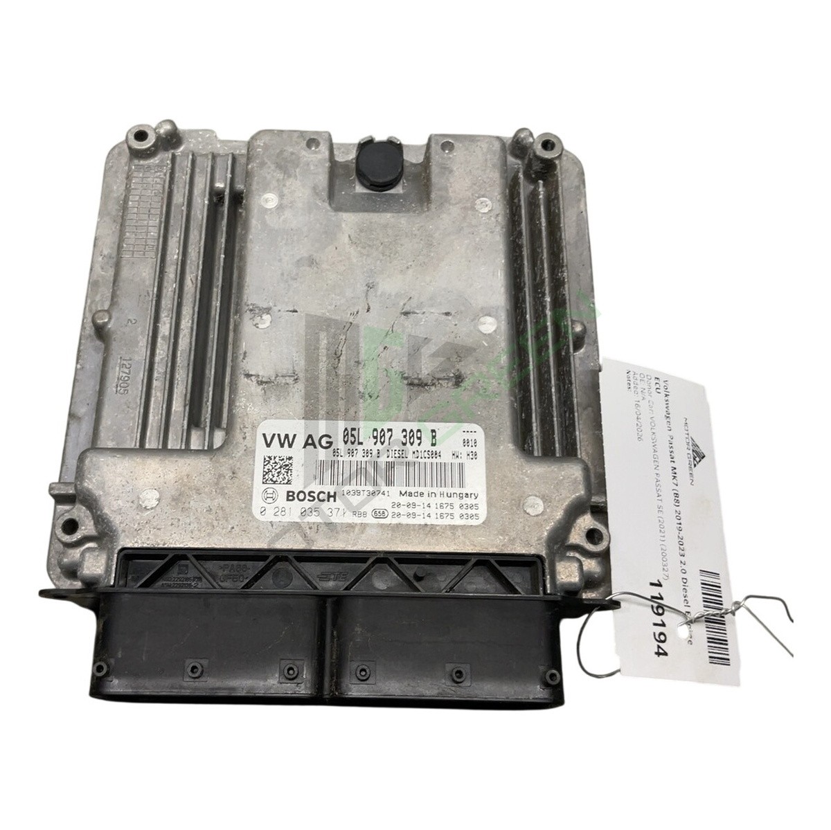 Volkswagen Passat MK7 (B8) 2019-2023 2.0 Diesel Engine ECU 05L907309B