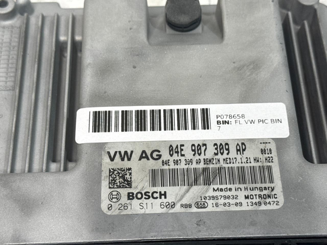 ENGINE COMPUTER VOLKSWAGEN JETTA 2016 2017 04E907309AP 0261S11600 1.4L ECM OEM