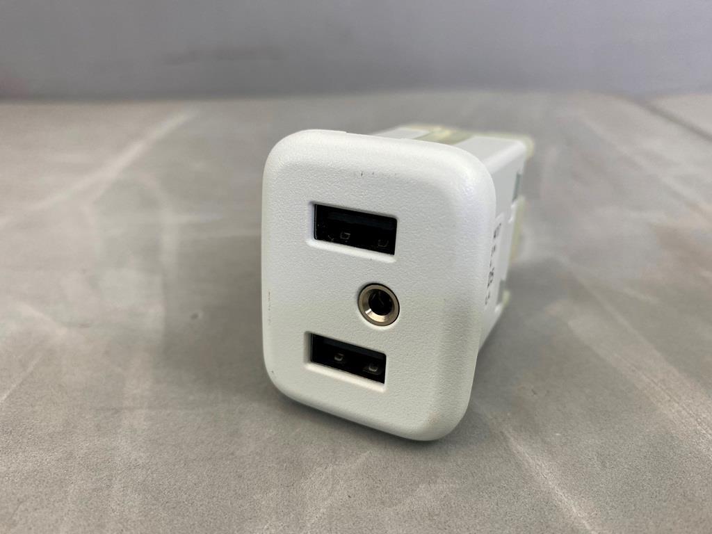 OEM Chevy Buick Cadillac White USB & Aux Plug Module For Center Console 13519225