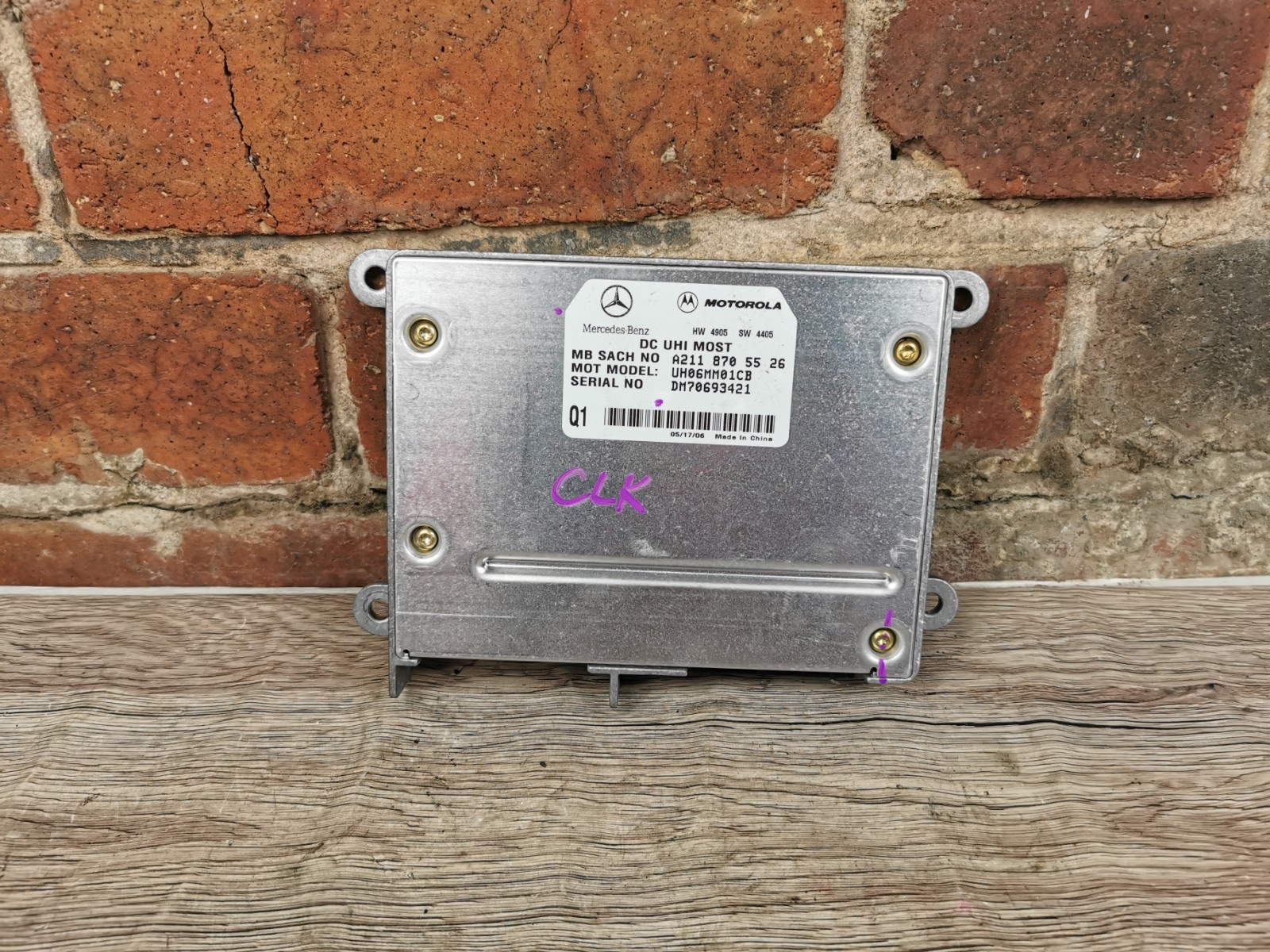 2006 MERCEDES BENZ CLK BLUETOOTH CONTROL MODULE A2118705526