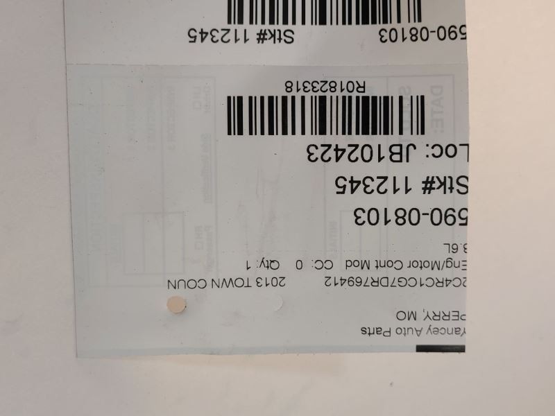 2013 13 DODGE CARAVAN Engine ECM Electronic Control Module 3.6L 05150724AC