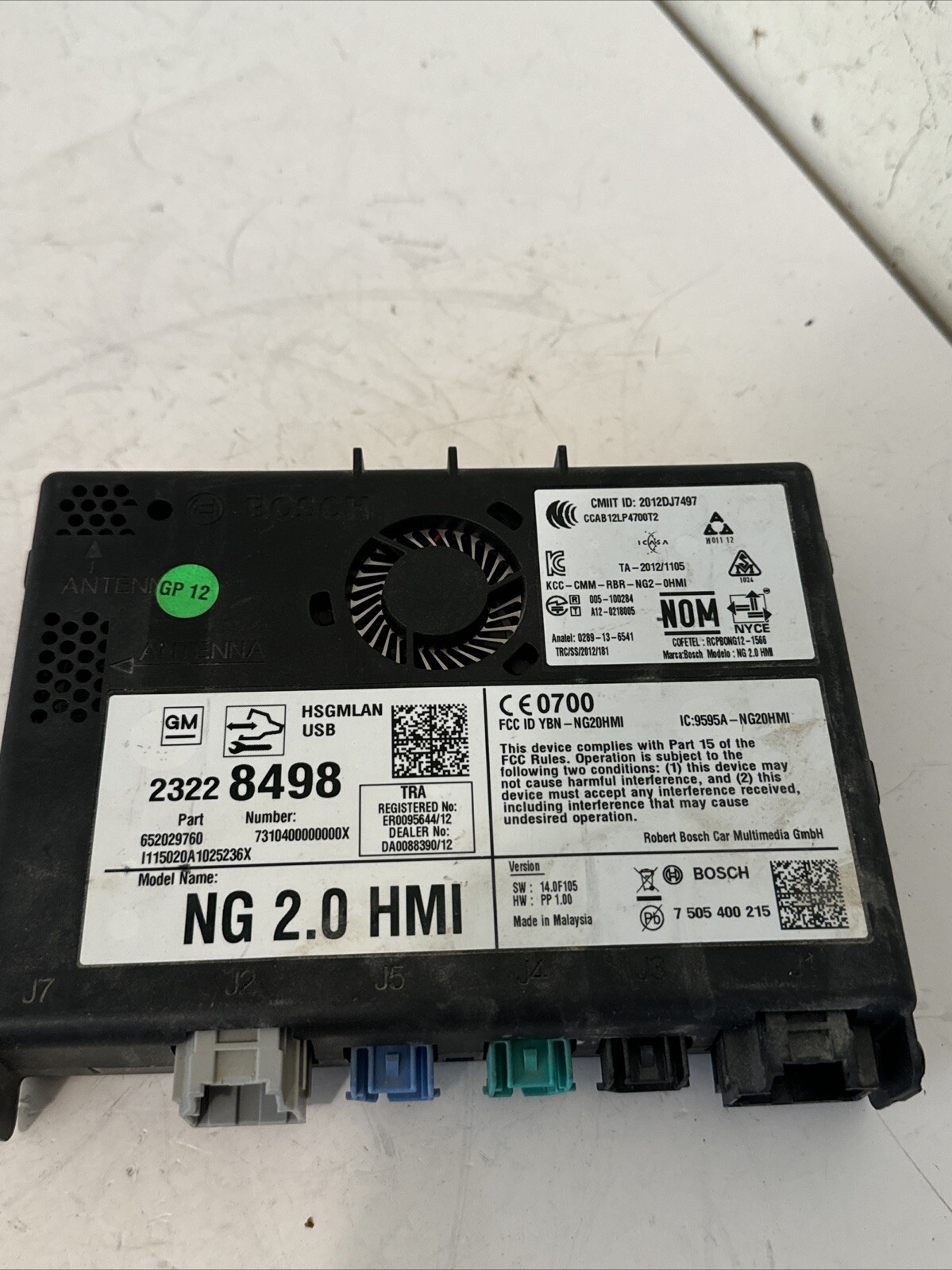 2016 GMC SIERRA HMI HUMAN MACHINE INTERFACE MODULE OEM 23228498