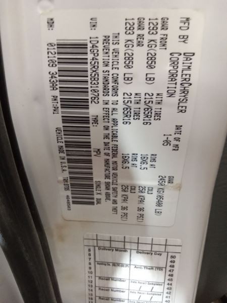 Chassis ECM Multifunction Fits 06-07 CARAVAN 116188
