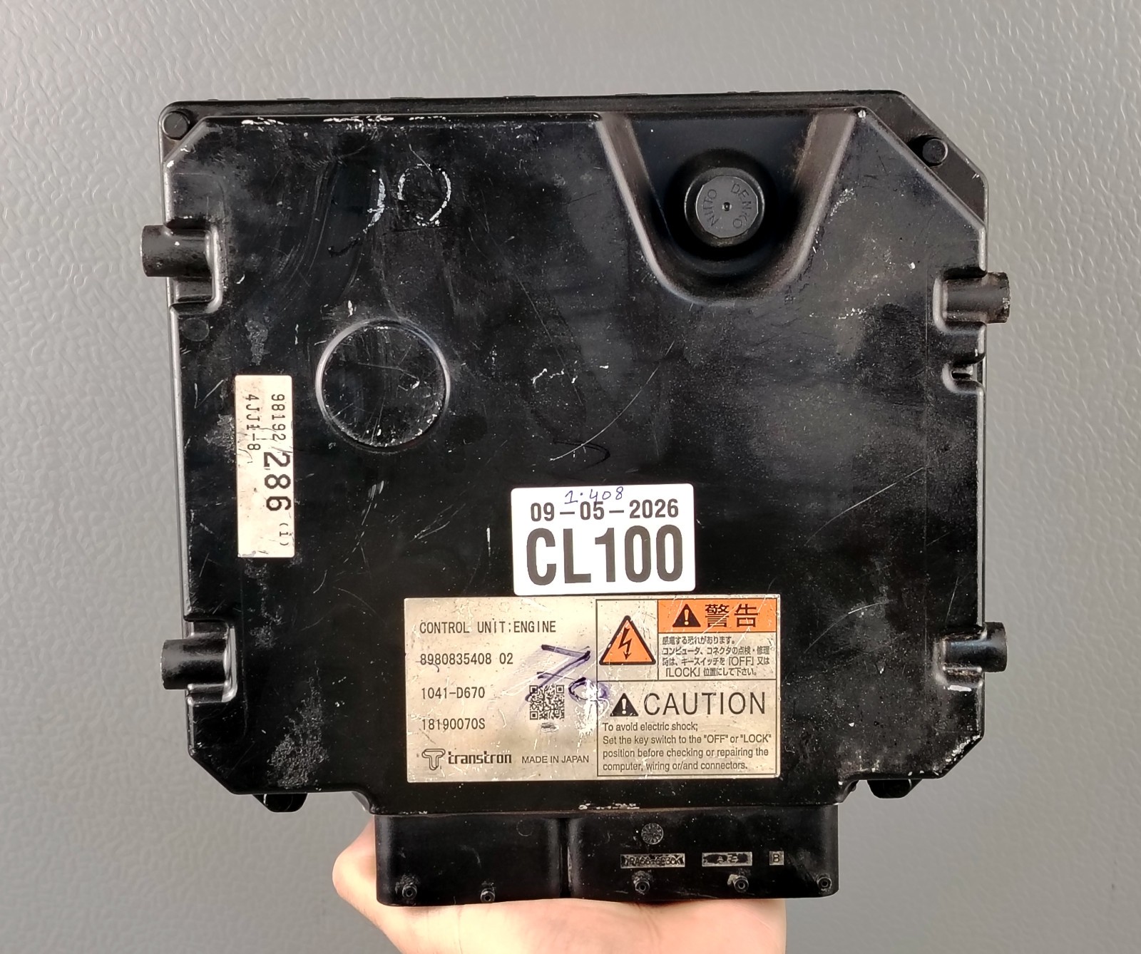 ISUZU ENGINE ECU ECD ECM TRANSTRON 8980835408 1041-D670 ELF NLR 4JJ1T 3.0 TRUCK